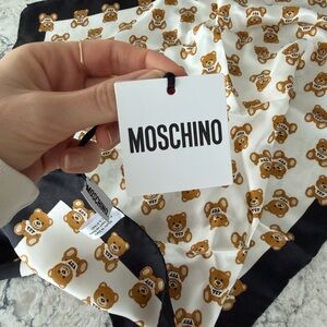 Moschino Teddy Bear Silk Scarf